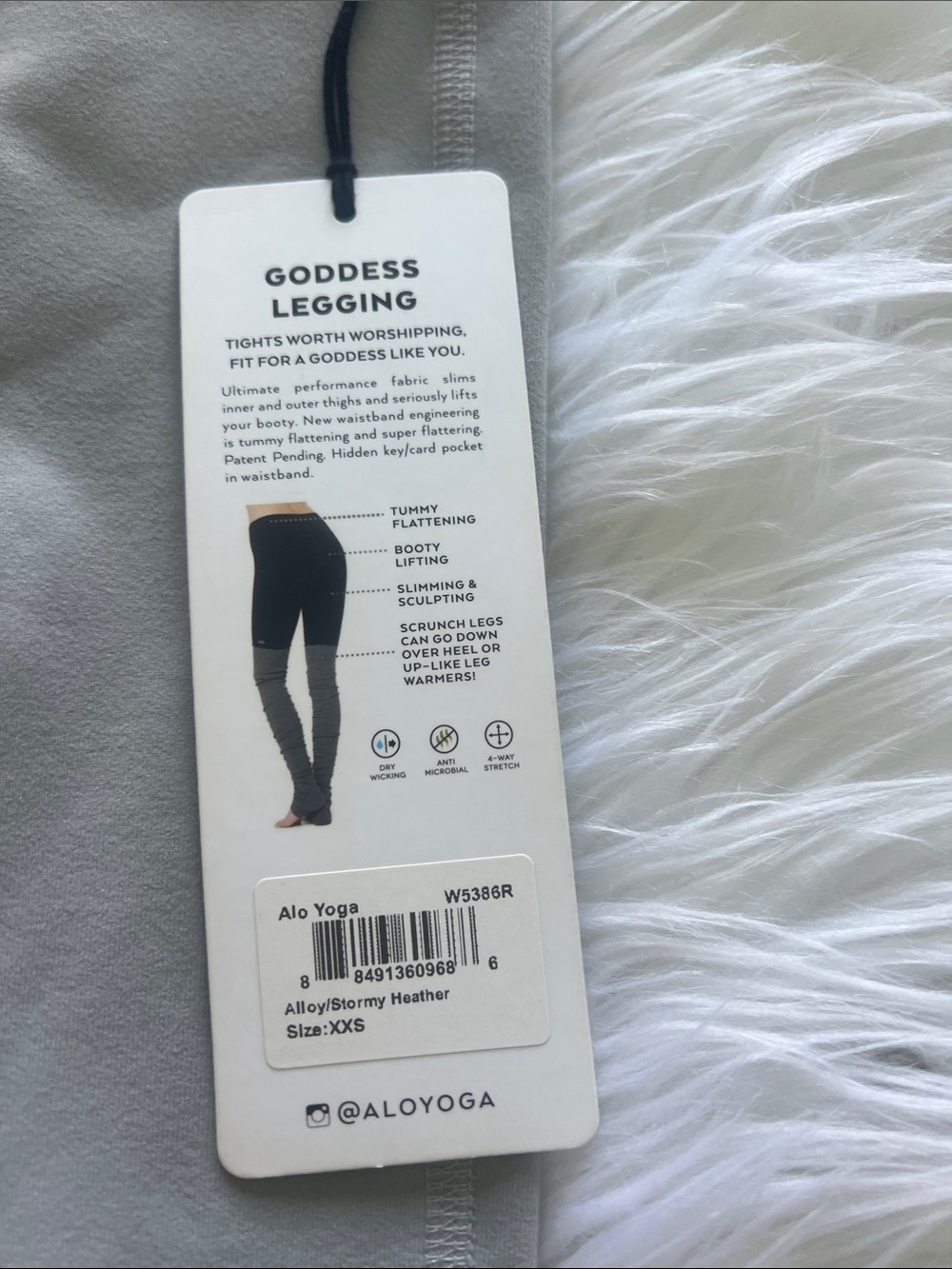 ALO Yoga Goddess Legging - Alloy/Stormy Heather Gray
